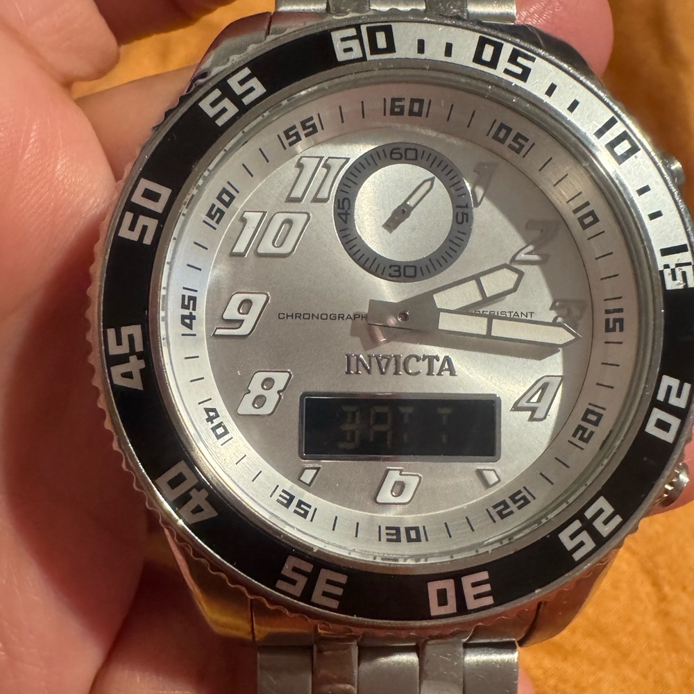 Invicta Silver Chronograph Watch